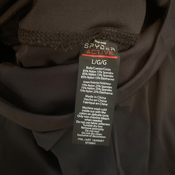 Women’s Spyder Black Woven Athletic Shorts with Pockets Size Large - Picture 7 of 8